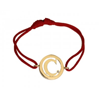 Alphabet C Gold Bracelet